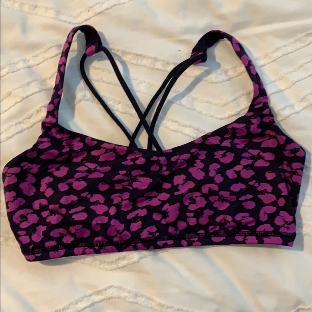 Lululemon Free To Be cheetah print sports bra